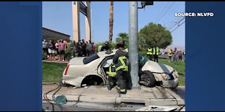 3 people rescued from car in North Las Vegas