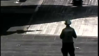 Fighter Planes Takeoff From Aircraft Carrier