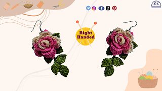 Create Stunning Crochet Flower Earrings: Right-Handed Guide with Pattern! 🌸🌹✨