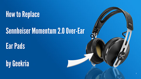 How to Replace Sennheiser Momentum 2.0 Over-Ear Headphones Ear Pads / Cushions | Geekria