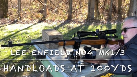 1943 Lee Enfield No 4 MK1/3 303 British infantry rifle 100 yards ringing steel with my handloads