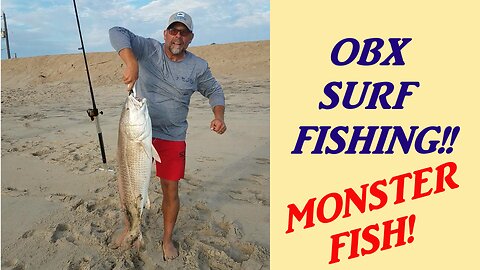 SURF FISHING AT RODANTHE, OBX! EPIC, MONSTER FISH!!