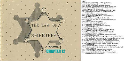 The Law of Sheriffs Chapter 12