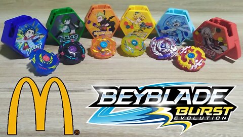 BEYBLADE BURST + @McDonald's Brasil - ABRINDO & ANALISANDO A COLEÇÃO COMPLETA