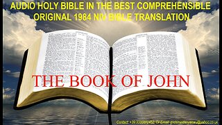 AUDIO HOLY BIBLE: "THE BOOK OF JOHN" - IN THE BEST ORIGINAL 1984 NIV BIBLE TRANSLATION