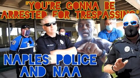 Cop Loses It. Threatens Arrest ID Refusal. Illegal Trespass. Naples Airport Authority/Police.