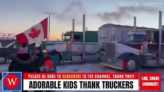 ADORABLE Kids Thank The Truckers!