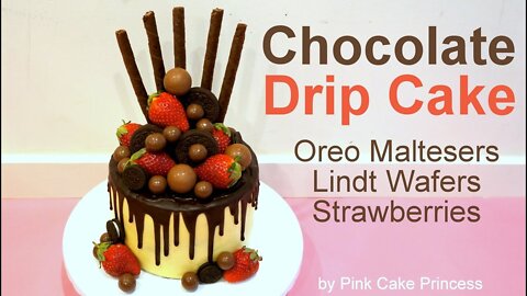 Copycat Recipes Valentine's Day Chocolate Drip Cake Wafers & Strawberries Cook Recipes