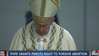 Pope grants all priests rights to forgive abortion