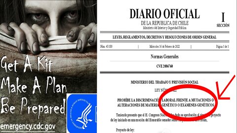 Cile:Legge per MUTANTI-Umani Transgenici...!Impatto legale dei vaccini mRNA