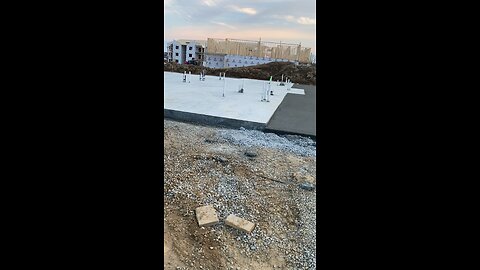 Concrete finish as first floor on the new apartment