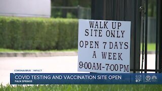 COVID-19 testing and vaccination site open in Palm Springs