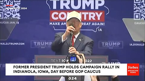 Just Get Out And Vote Trump Encourages Iowa Supporters To Caucus For Him #viral #videos #news