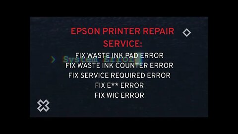 Epson EcoTank Series waste ink pads resets ET 2610