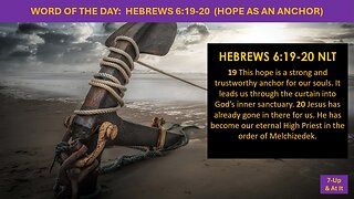 WORD OF THE DAY: HEBREWS 6:19-20