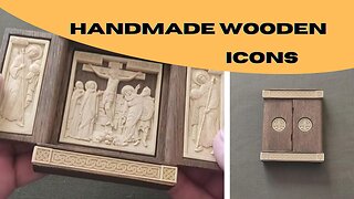 Carved wooden handmade |Handmade icons |wood carving |icon |Woodworking7900 |#shorts