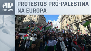 Manifestações pró-Palestina tomam as ruas de Londres