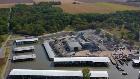 Woodland Marina Dry Storage Fire Damage