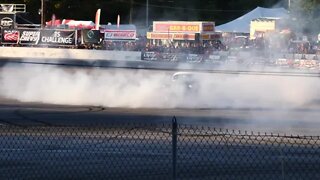 4 door Chevy bel air Classic Car Does Burnout Competition at Holley LS Fest 2019