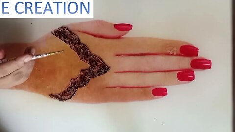 stylish full hand henna design