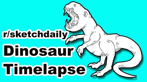 #timelapse #dinosaur drawing