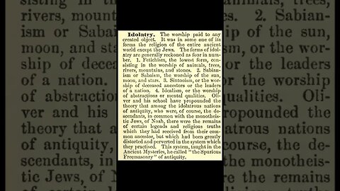 Idolatry: Encyclopedia of Freemasonry By Albert G. Mackey