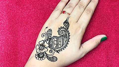 Stylish back hand henna design _ new henna design _ henna design for party