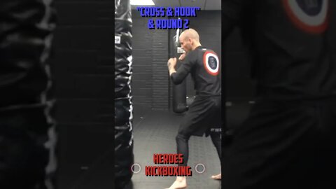 Heroes Training Center | Kickboxing & MMA "How To Throw A Cross & Hook & Round 2" | #Shorts