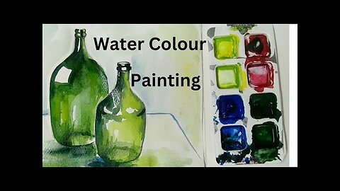Water Colour Painting || This water colour technique will change how you paint bottles forever