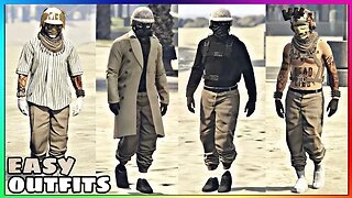 Top 4 Best Easy To Make Male Tryhard Tan Jogger Outfits #5 (GTA Online)