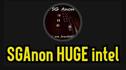 SGAnon HUGE intel ~ It's All About to Hit the Fan! Pope, Military!
