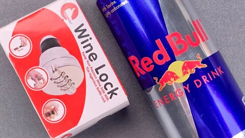 [1094] Wine Bottle Lock Opened With Red Bull Can