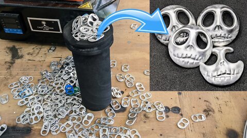 Melting Pull Tabs - Trash To Treasure - ASMR Melting Metal - Silver Jack Skellington