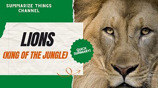 Lions (Animal) Summary | Summarize Things