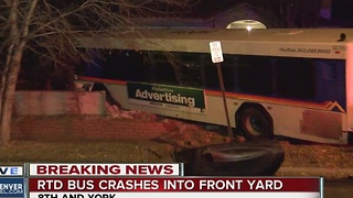 RTD bus involved in crash near 8th Avenue and York Street; no serious injuries reported