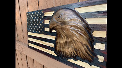 3d American Eagle Flag