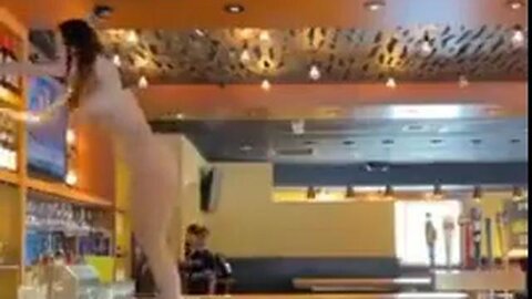 WHEN ZOMBIES COME OUT TO PLAY. CRAZY NAKED WOMAN DESTROYS RESTAURANT