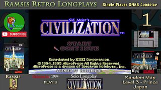 Sid Meier's Civilization | 1994 | SNES | Prince | Random | Japan - Episode #1 | Longplay