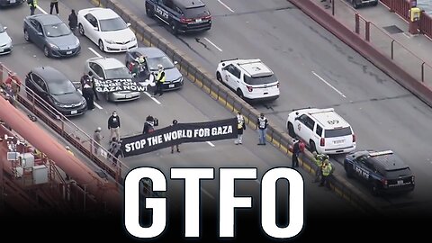 Pro-Palestine protestors COMPLETELY SHUT DOWN the Golden Gate Bridge to stop the war or something