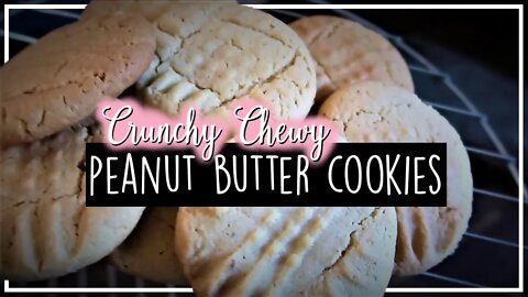 Crunchy Chewy Peanut Butter Cookies//Peanut Butter Cookie Recipe