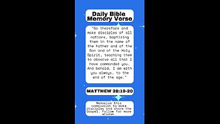 Bible Memory Verse of the Day #christianity #God #Jesus #Bible #Biblestudy #Matthew