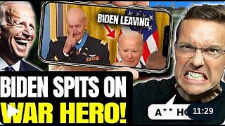 Biden JUMPS Off-Stage During Medal of Honor Ceremony! INSULTS War Hero | Joe FLEES Room, Crowd GASPS
