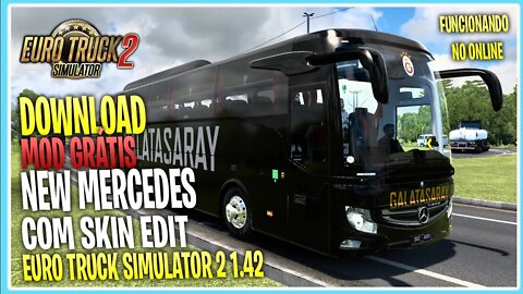 MOD ONIBUS NEW MERCEDES TOURINO PARA EURO TRUCK SIMULATOR 2 MODS ETS2 1.42