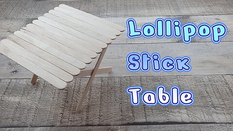 Easy craft how to diy lollipop Popsicle stick table with Ski