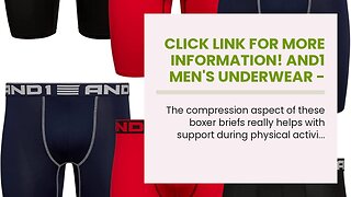 Click link for more information! AND1 Men's Underwear - Long Leg Performance Compression Boxer...