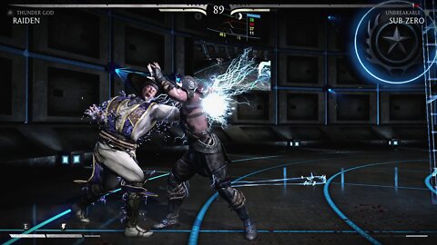 Mortal Kombat X: Raiden (Thunder God) vs Sub-Zero (Unbreakable) - 1440p No Commentary