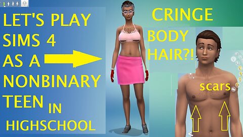 I randomized a HIGHSCHOOL GIRL in SIMS 4 and got NONBINARY PROPAGANDA CRINGE