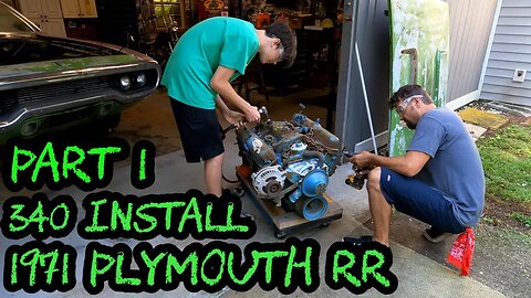 1971 Plymouth RoadRunner 340 Engine Install Part 1