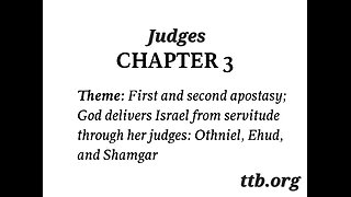 Judges Chapter 3 (Bible Study)