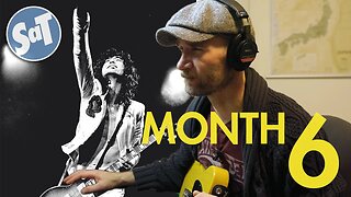 9 MONTH GUITAR CHALLENGE | Part 07 - Month Six Check-In - THE BLACK DOG SOLO IS RIDICULOUS